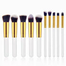 Kit 10 Pincéis Kabuki e Precisão: Acabamento Profissional