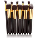 Kit 10 Pincéis Kabuki e Precisão: Acabamento Profissional