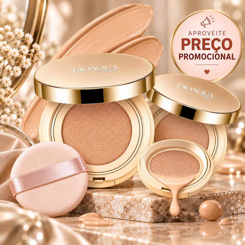 Base Natural Glow Bioaqua de Alta Cobertura