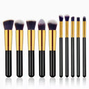 Kit 10 Pincéis Kabuki e Precisão: Acabamento Profissional