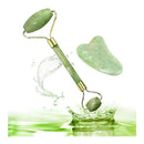 Kit Facial Anti-Rugas – Rolo de Jade + Placa Gua Sha