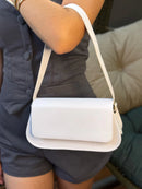 Bolsa Moda Premium Elegante Baguete Alça Ombro Minimalista