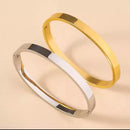 Pulseira Bracelete Liso Aço Inoxidáv Unissex