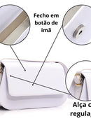 Bolsa Moda Premium Elegante Baguete Alça Ombro Minimalista