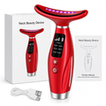 Massageador de Firmeza Facial e Pescoço Com Fototerapia Led 7 em 1