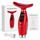 Massageador de Firmeza para Pele, LED 7 Funções, Recarregável USB, Uso Diário no Rosto e Pescoço