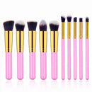 Kit 10 Pincéis Kabuki e Precisão: Acabamento Profissional
