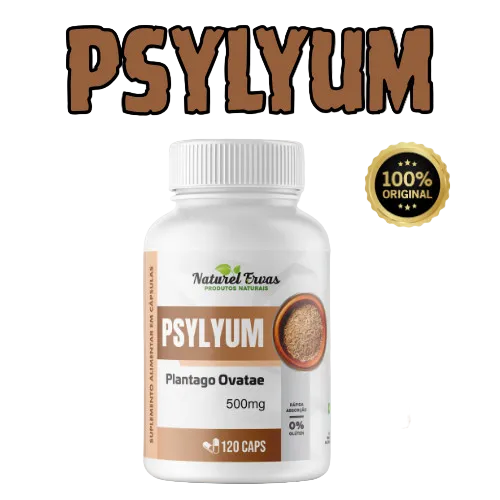 Psyllium Purificado Premium (120 Cápsulas de 500mg)